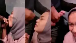 Jilbab Basah Kuyup, Mulut Nganga Pengen Dikasi Muncrat Di Muka.