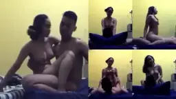 Cewek Hot Goyang Tembok Kuning Bikin Fyp Tiktok Sange